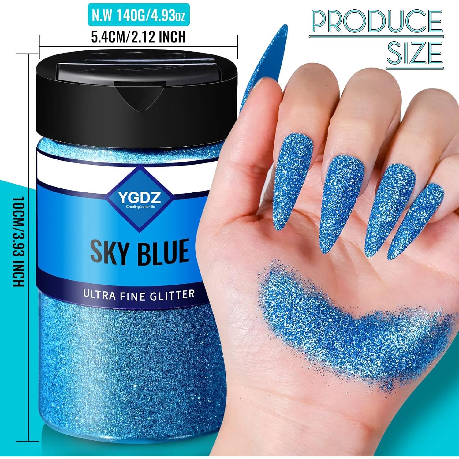 Glitter Azul Fino YGDZ 140g - Brillo para Manualidades y Uñas