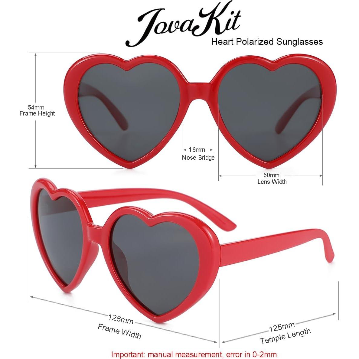 Gafas de sol polarizadas JOVAKIT corazón UV400 para niñas