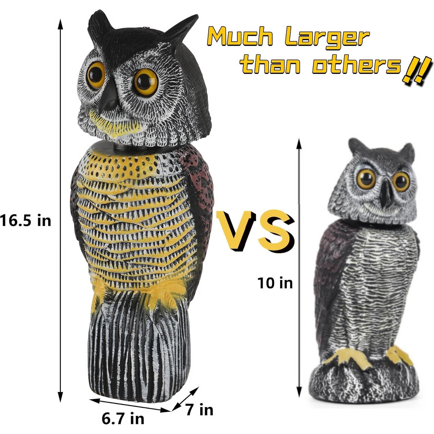 Estatua de Búho Espantapájaros Glintoper 42 cm para Jardín