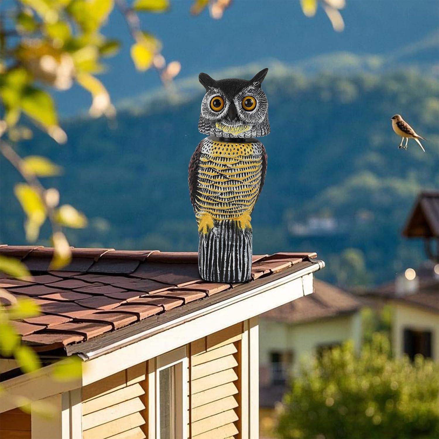 Estatua de Búho Espantapájaros Glintoper 42 cm para Jardín