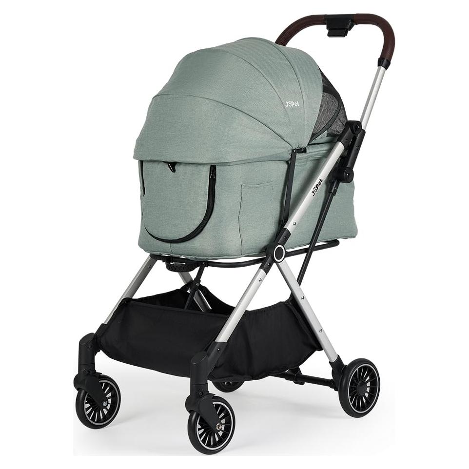 Carrito para mascotas JoPet Verde Salvia, ligero y plegable