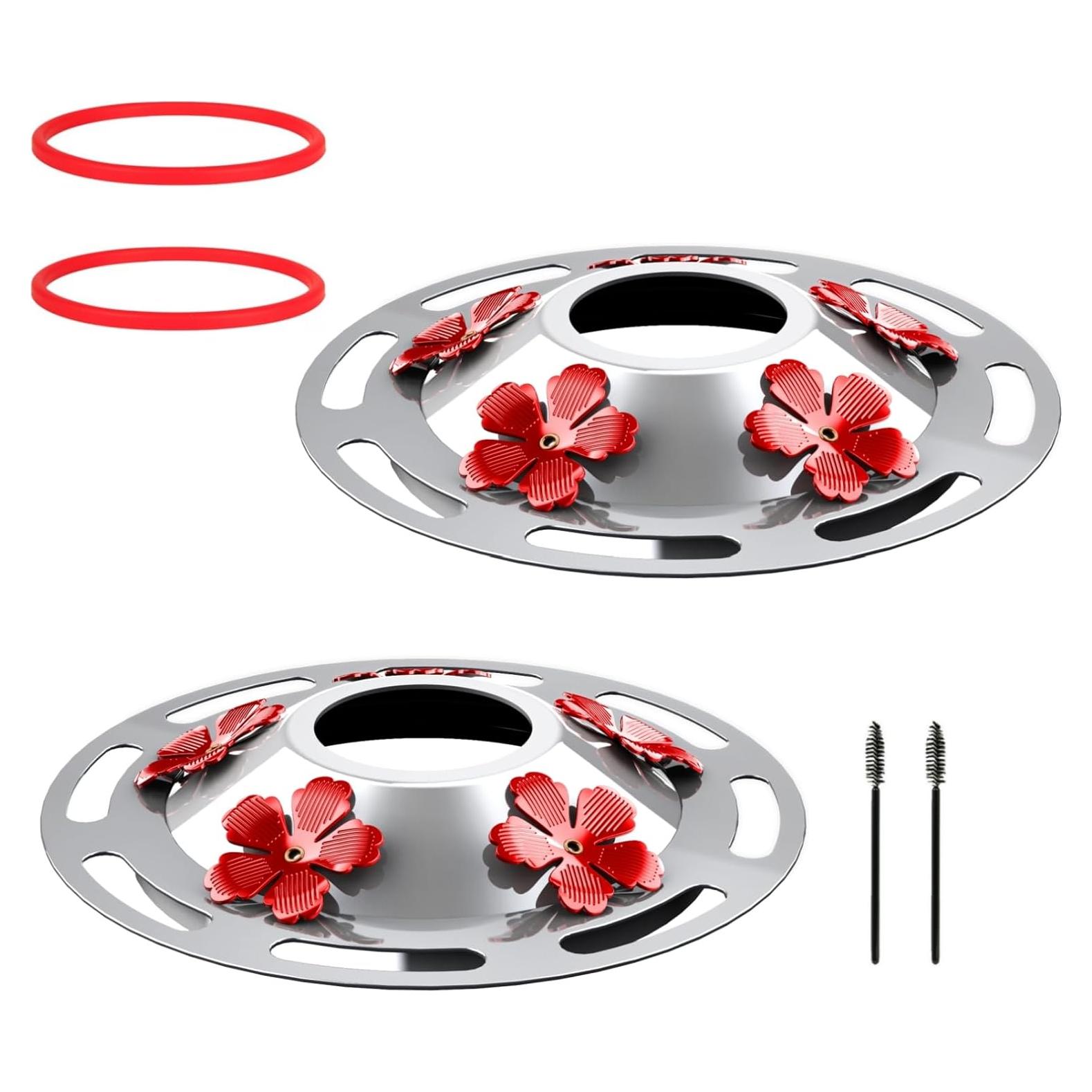 Paquete de 2 Cubiertas de Metal WOSIBO para Alimentador de Colibrí