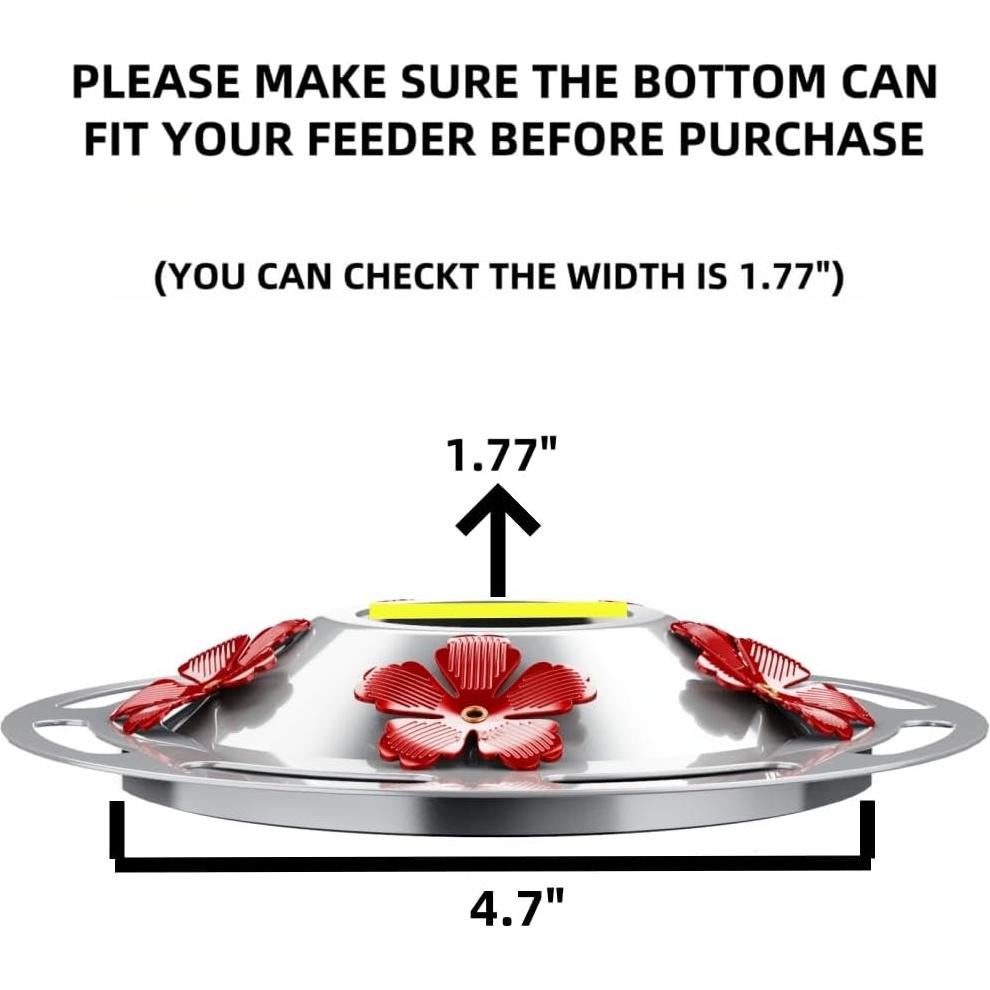 Paquete de 2 Cubiertas de Metal WOSIBO para Alimentador de Colibrí