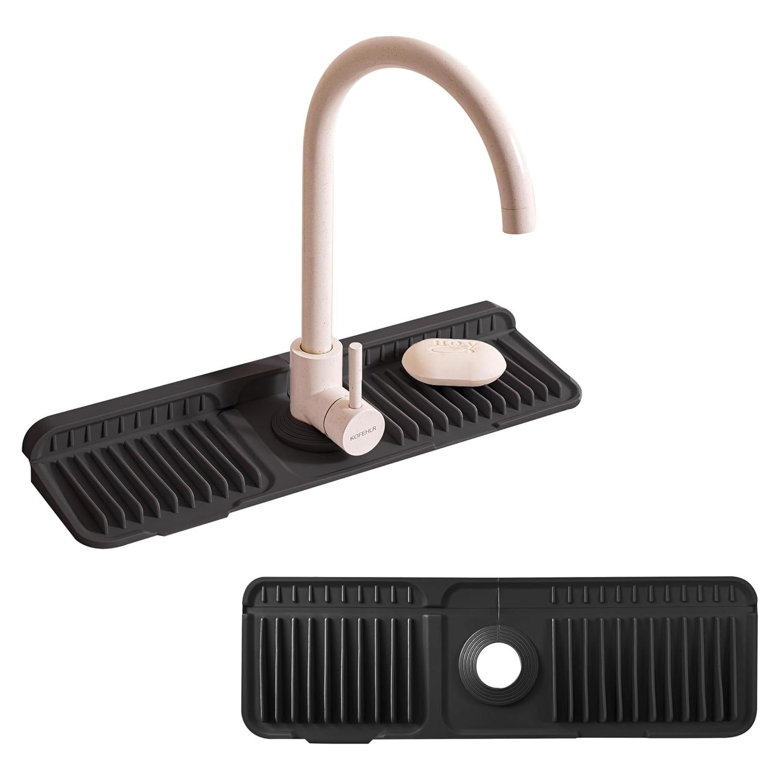 Protector de Salpicaduras de Silicona ZJWZLG 44.96x13.97cm Negro