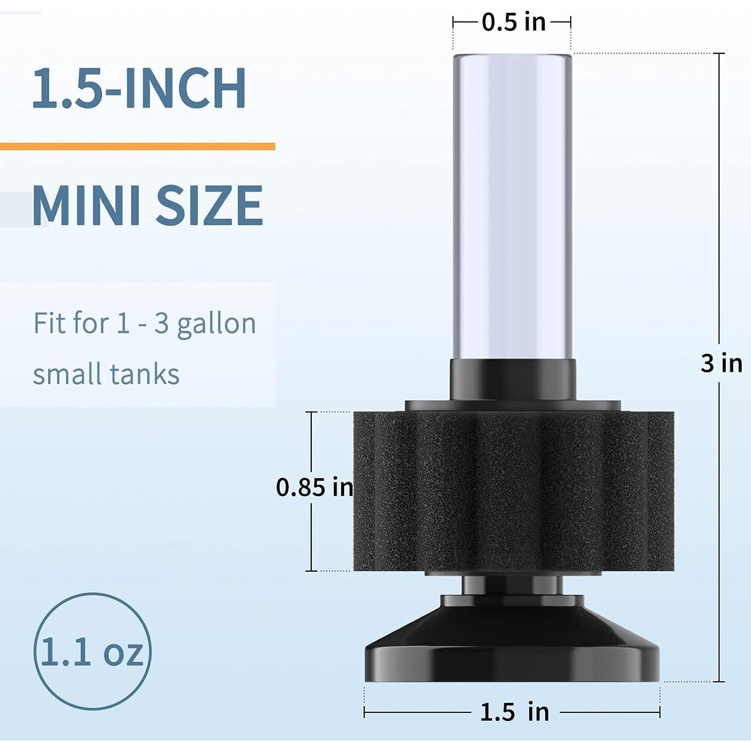 Filtro de Esponja Bio Nano Pawfly para Acuario 3 Paquetes
