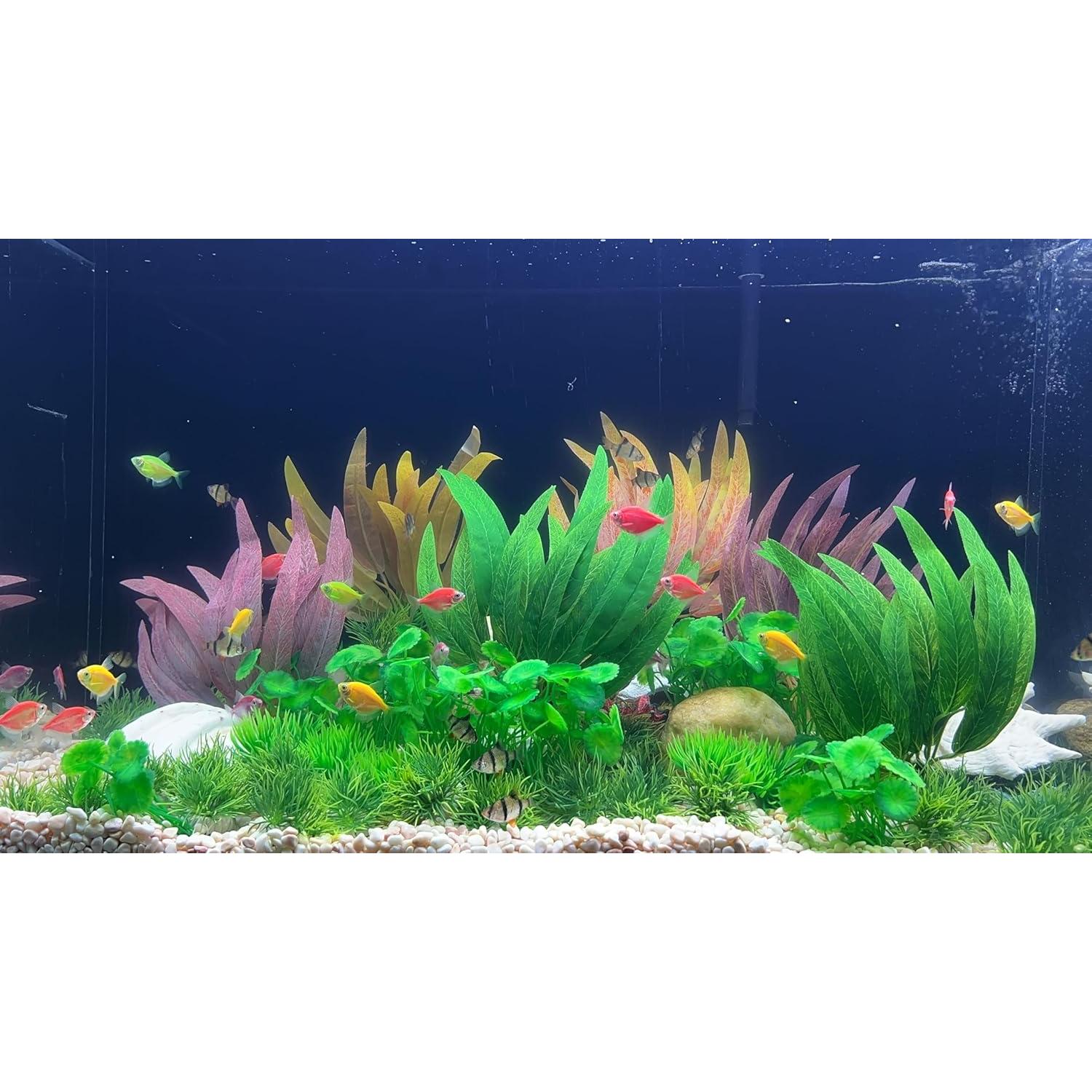 Conjunto de Plantas Acuáticas Artificiales BEGONDIS 2 Pcs Verde