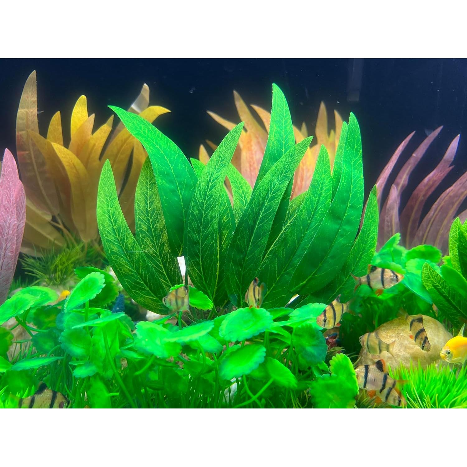 Conjunto de Plantas Acuáticas Artificiales BEGONDIS 2 Pcs Verde