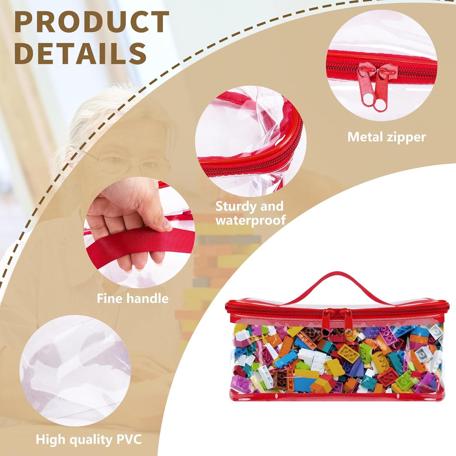 3 Bolsas Organizadoras de Juguetes Transparentes Codree 23.9x17cm