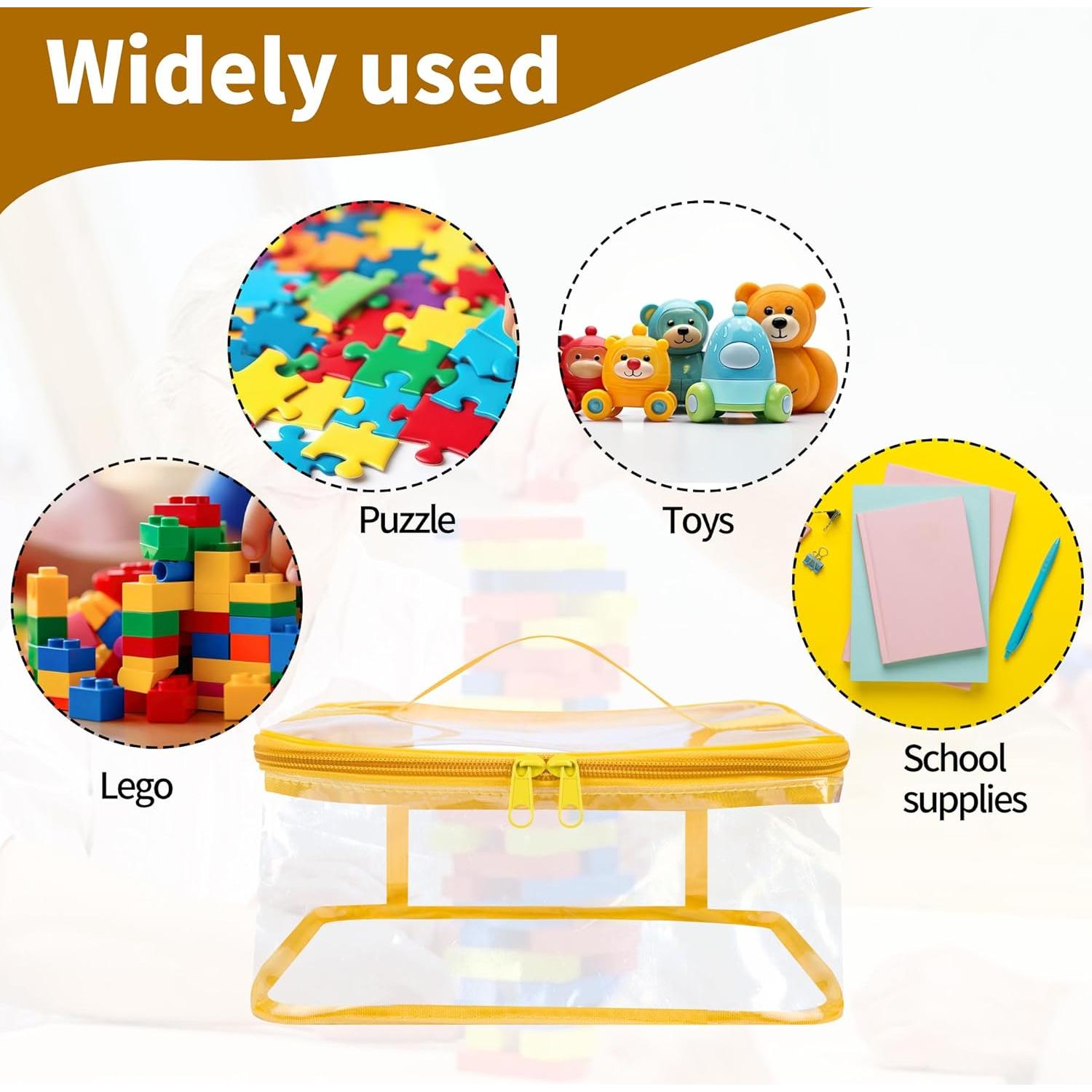 3 Bolsas Organizadoras de Juguetes Transparentes Codree 23.9x17cm