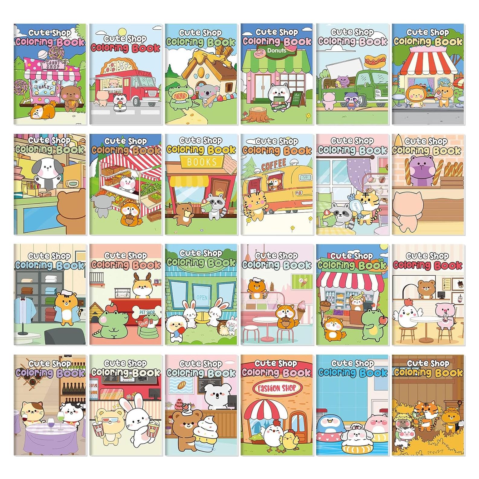 24 Libros para Colorear Sinload Tienda Linda para Niños y Adultos