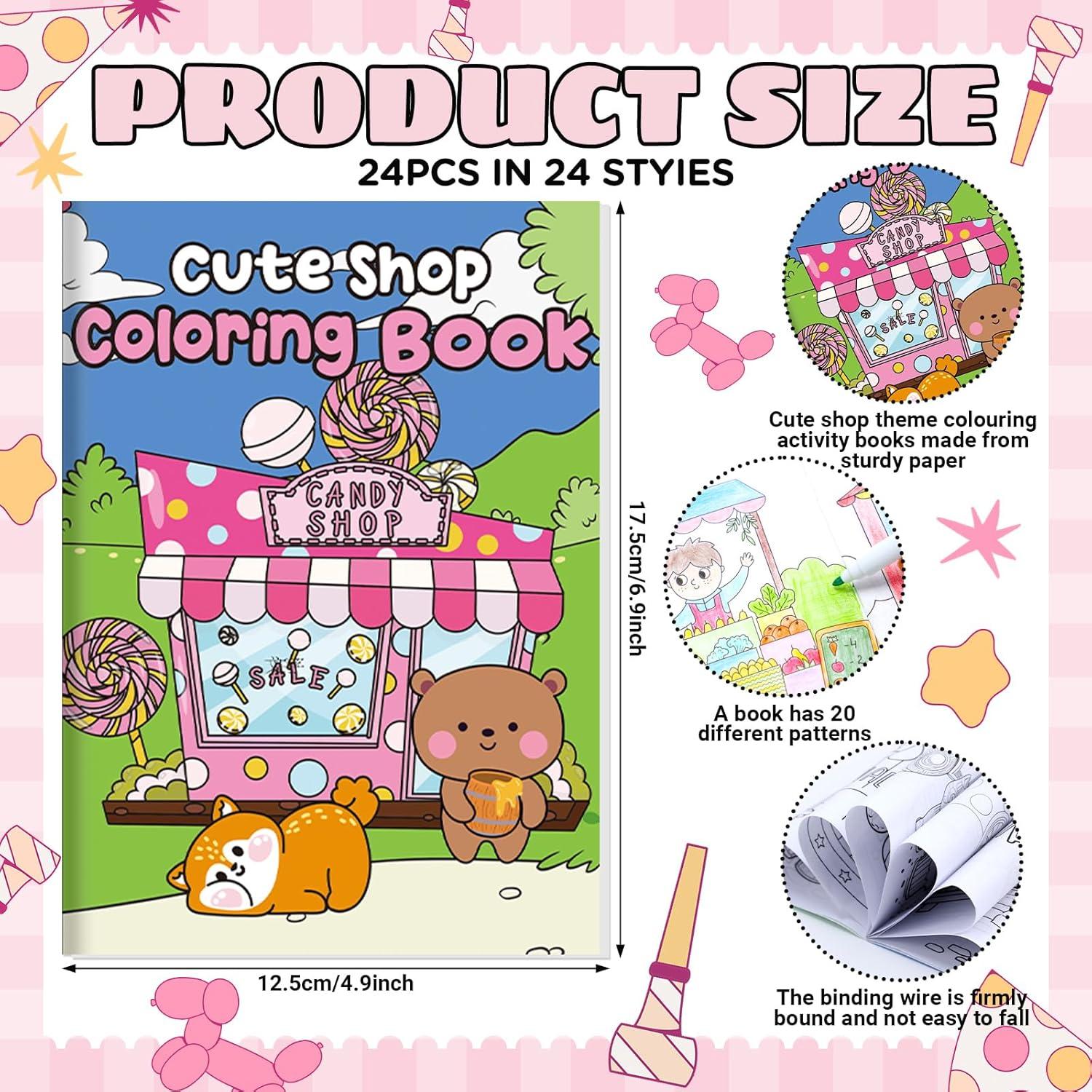 24 Libros para Colorear Sinload Tienda Linda para Niños y Adultos