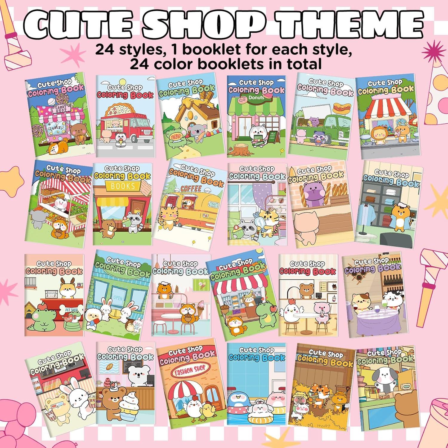 24 Libros para Colorear Sinload Tienda Linda para Niños y Adultos