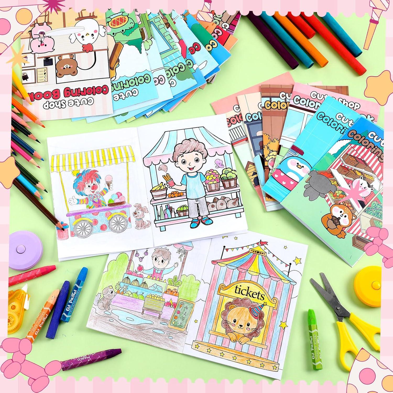 24 Libros para Colorear Sinload Tienda Linda para Niños y Adultos