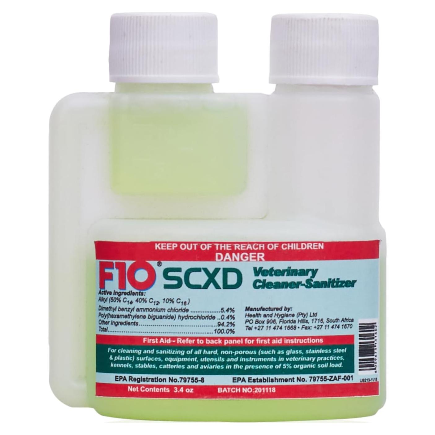 Limpiador Desinfectante F10 SCXD 100 ml - Multiusos para Mascotas