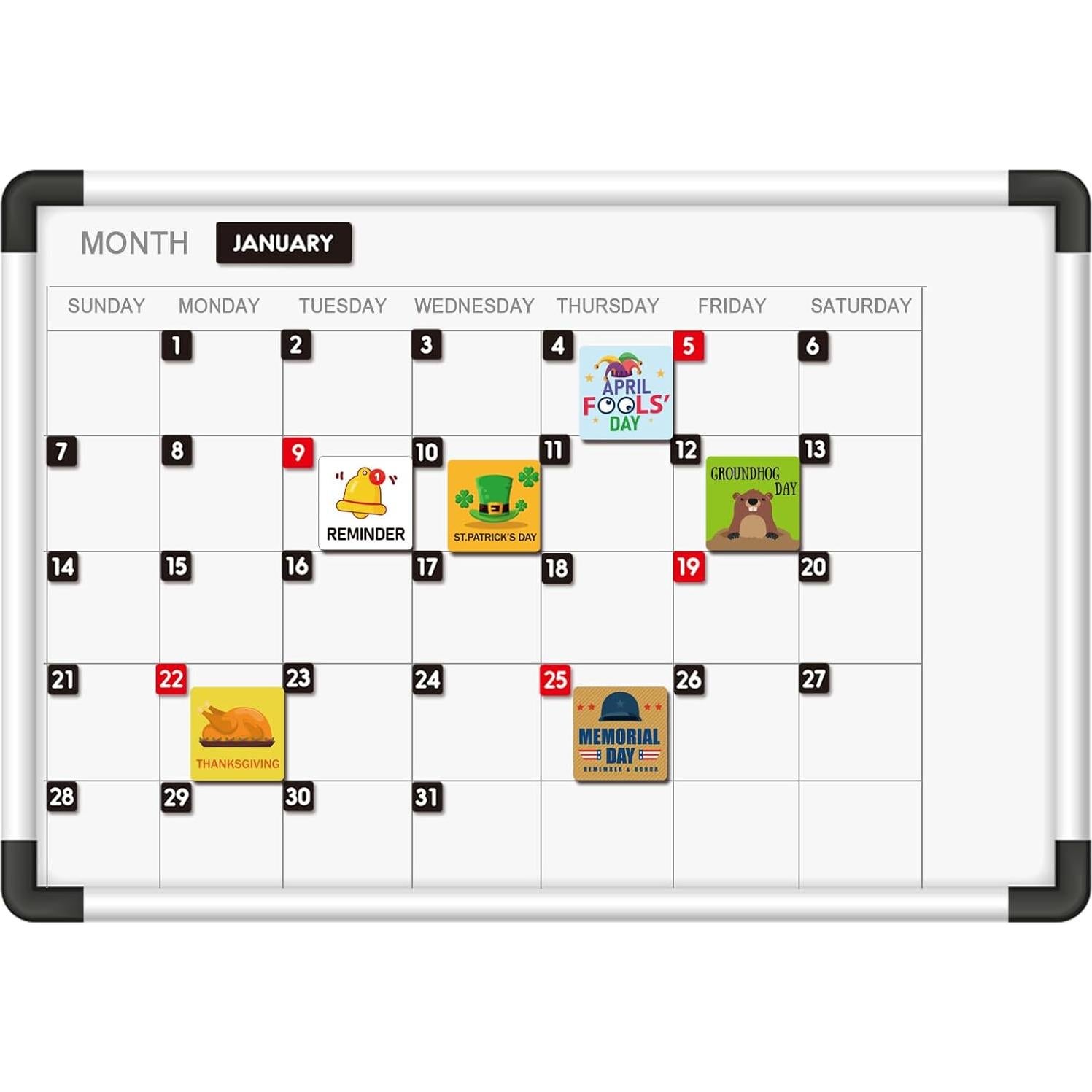 Números y Meses Magnéticos Doble Cara Magrooyar 1.4 cm
