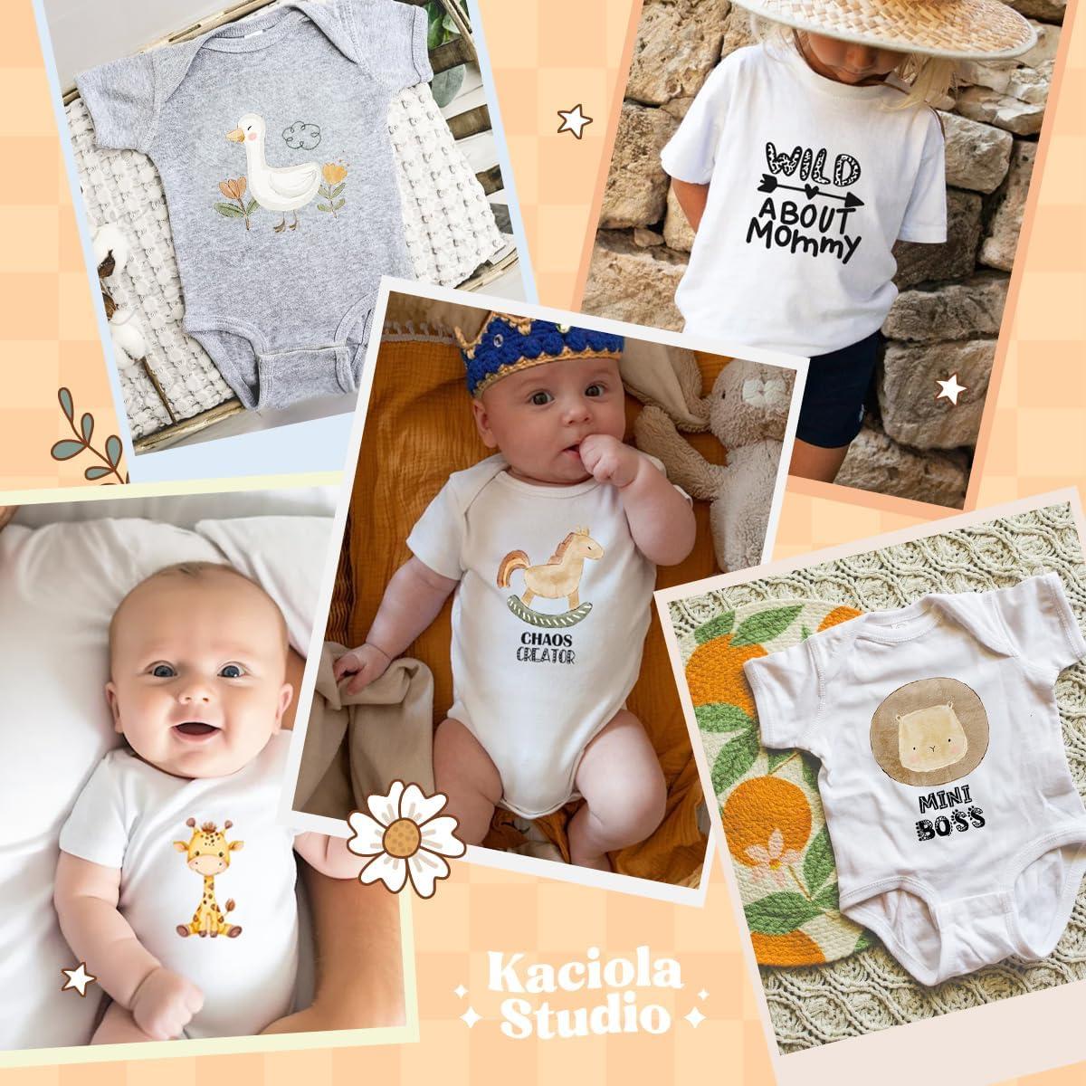 Transferencias DTF Kaciola 30 Hojas Animales Bebé para Planchar