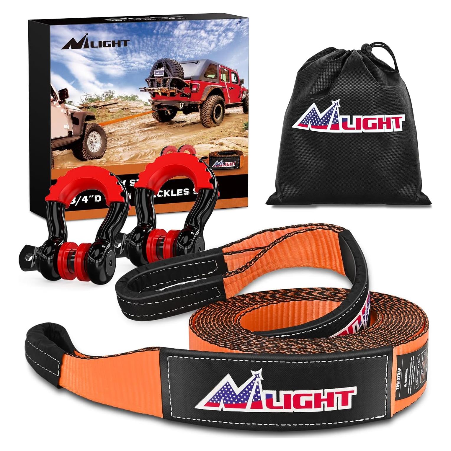 Correa de Recuperación Nilight 20' con Grilletes D-Ring 14288 kg