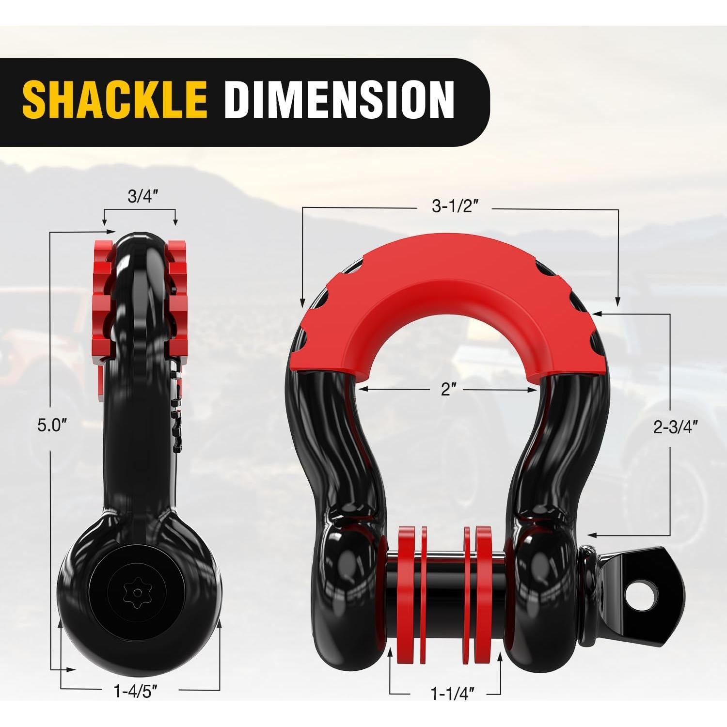 Correa de Recuperación Nilight 20' con Grilletes D-Ring 14288 kg