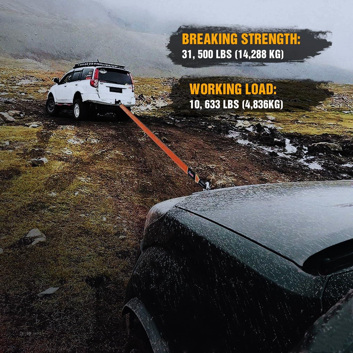 Correa de Recuperación Nilight 20' con Grilletes D-Ring 14288 kg