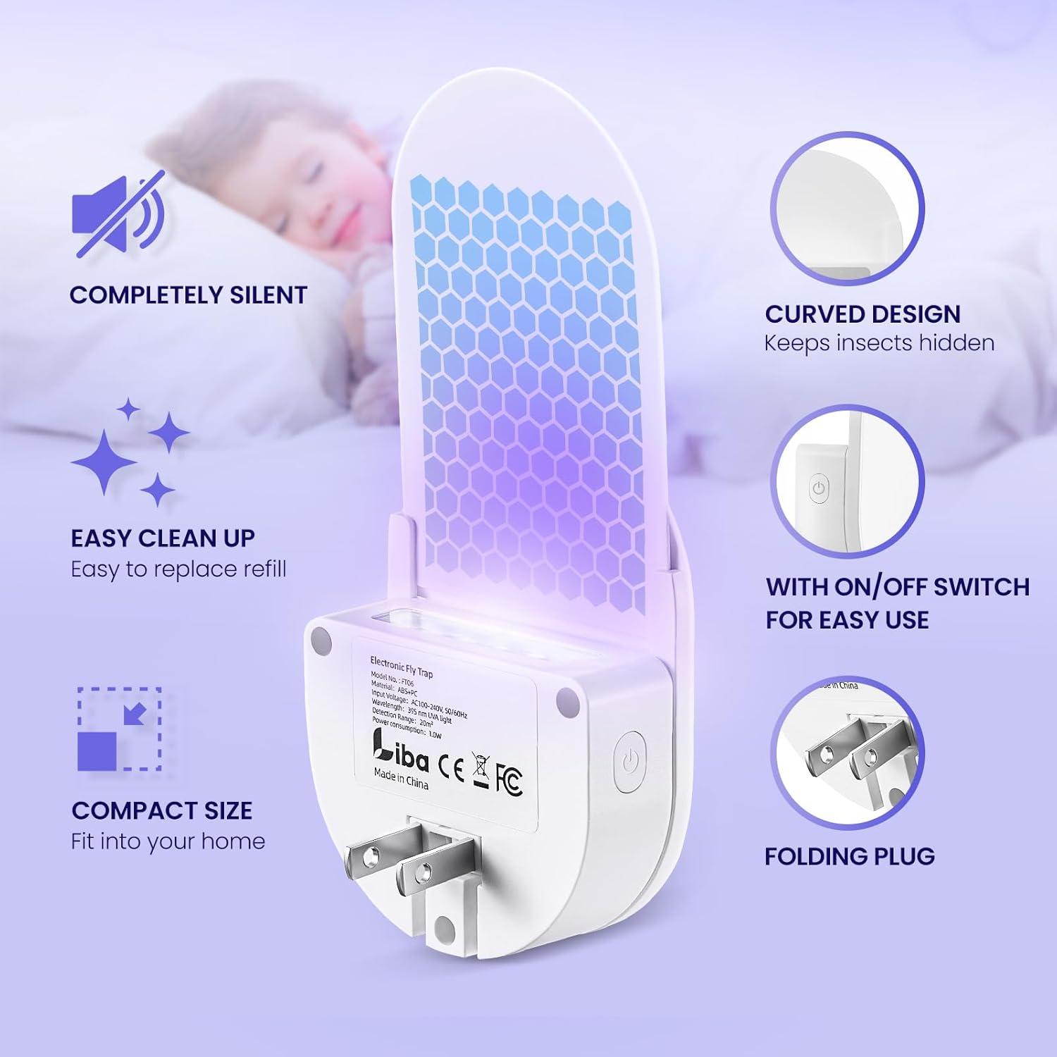 Trampa de Insectos Voladores LiBa FT06 para Moscas y Mosquitos