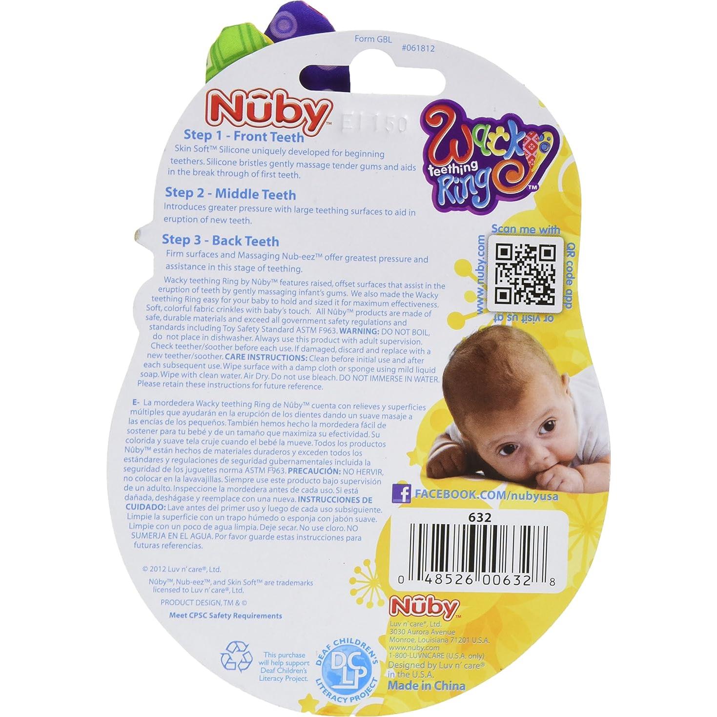 Anillo de Dentición Divertido Nuby Multicolor 1 Paquete