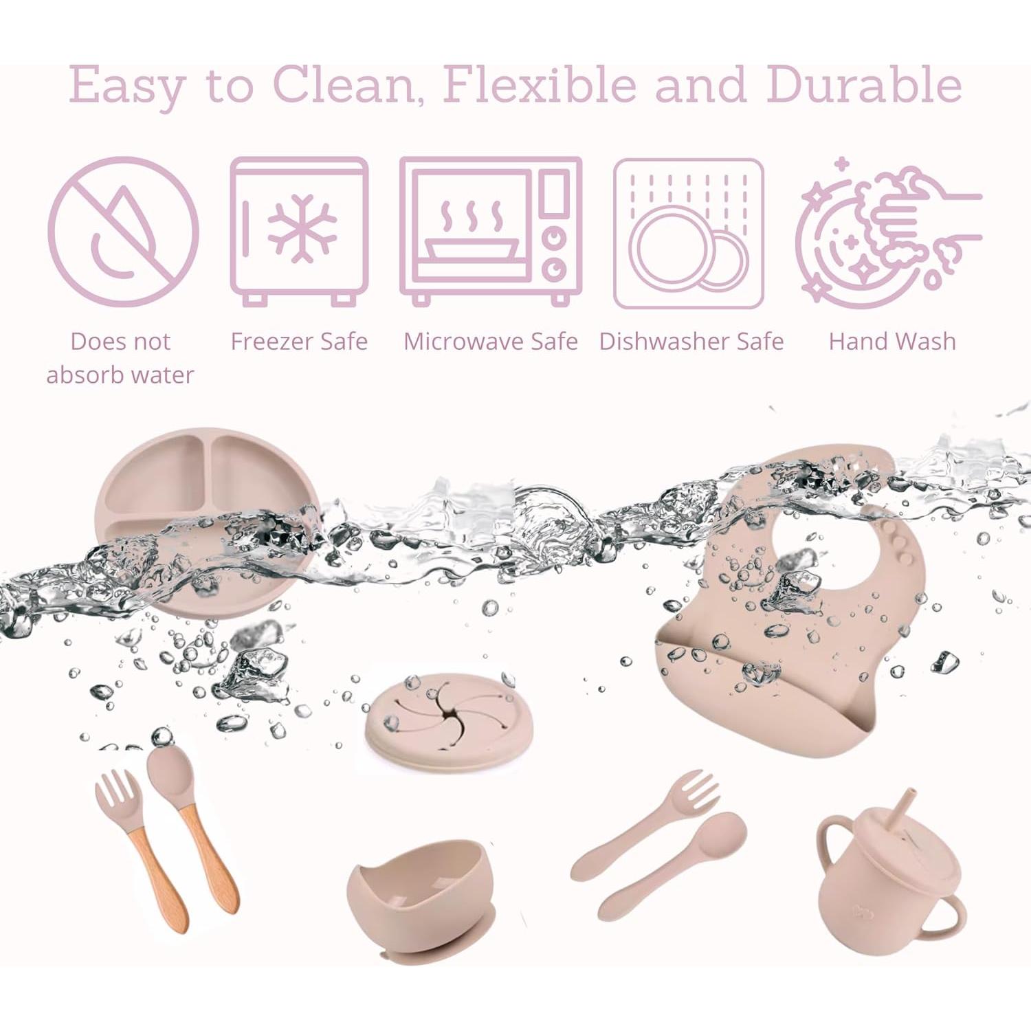 Juego de Alimentación de Silicona Genérico 10 Piezas Bebés