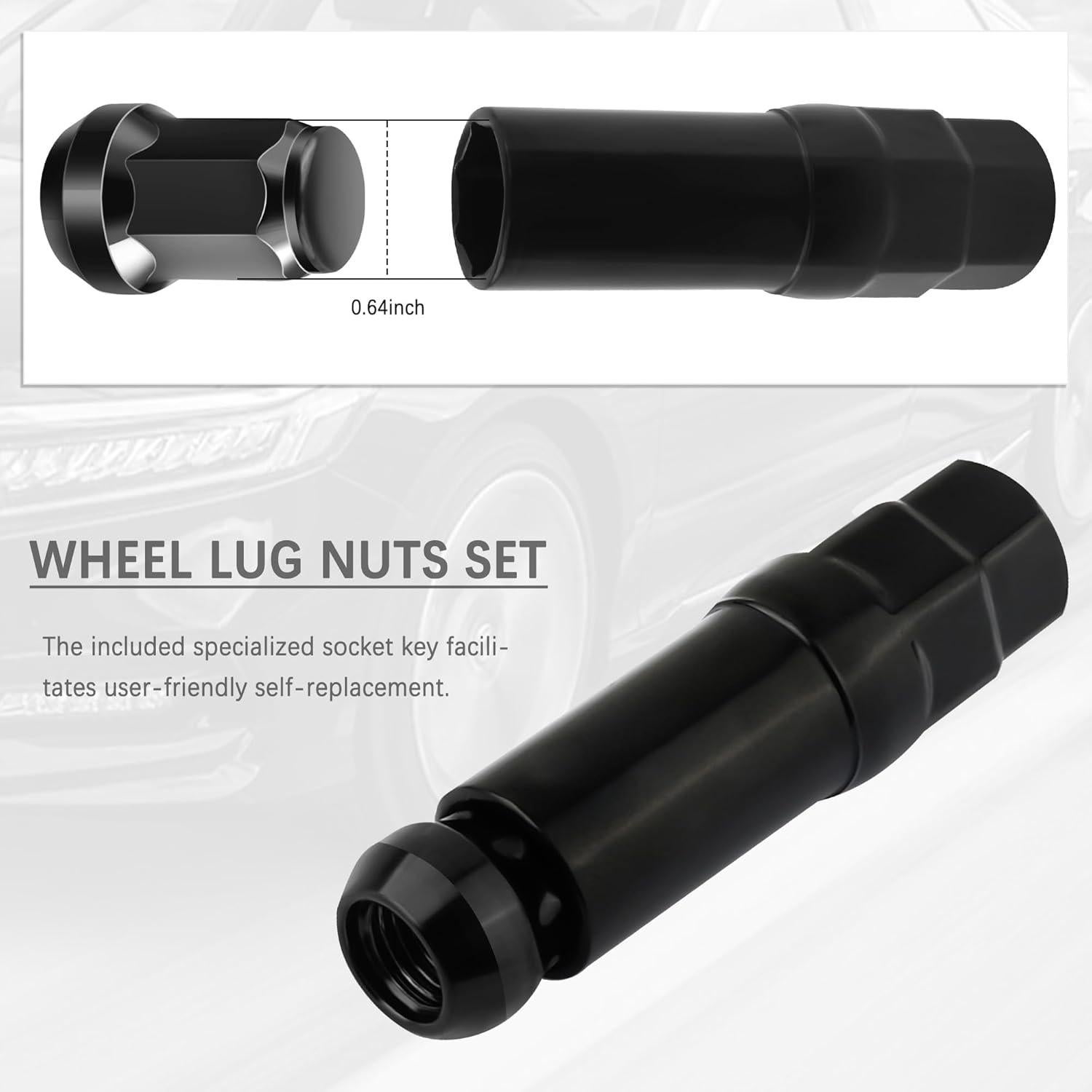 Juego de 20 Tuercas de Rueda M12x1.5 IHOTDER con Llave