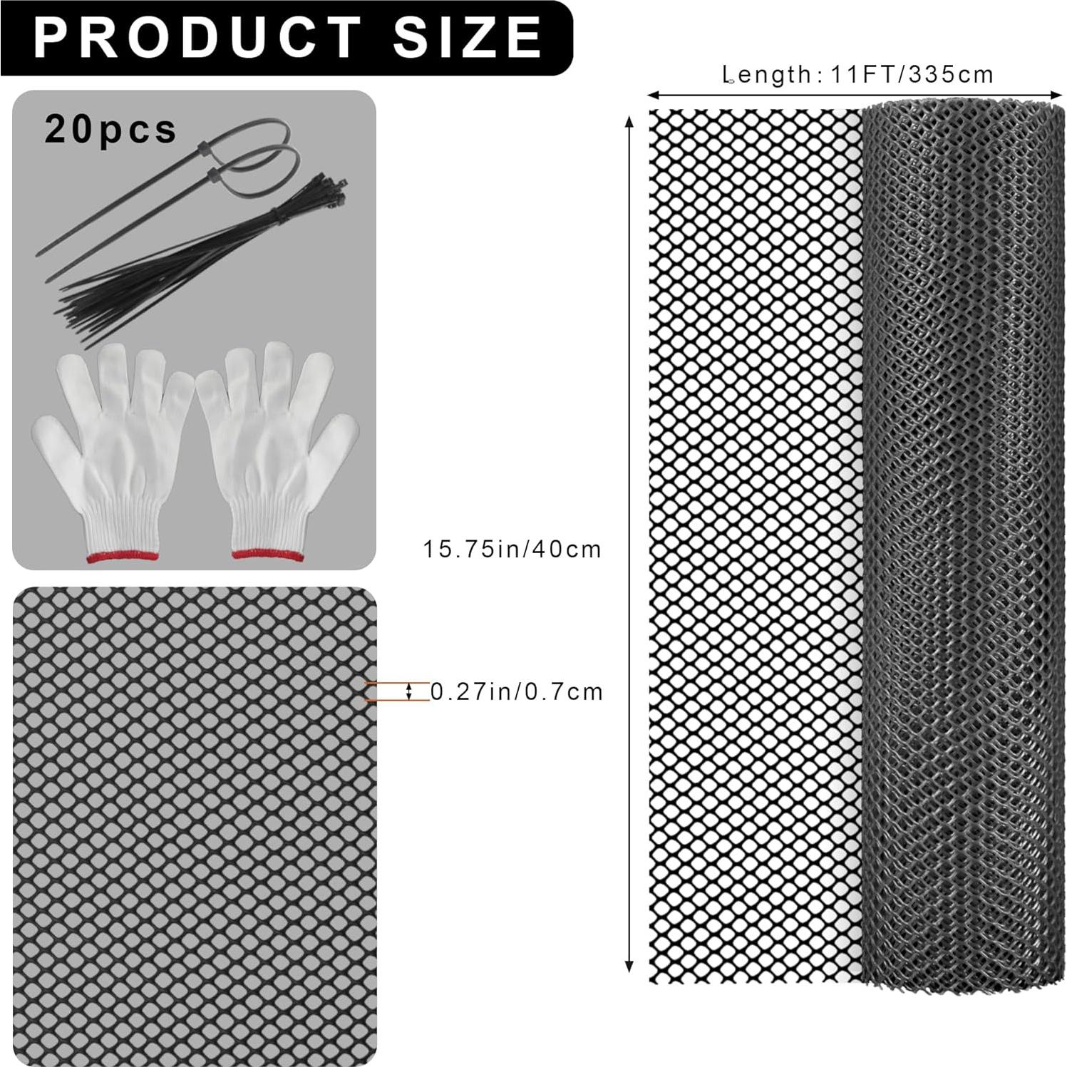 Malla de Alambre para Gallinas LIAQICHA 40x28 cm Negra