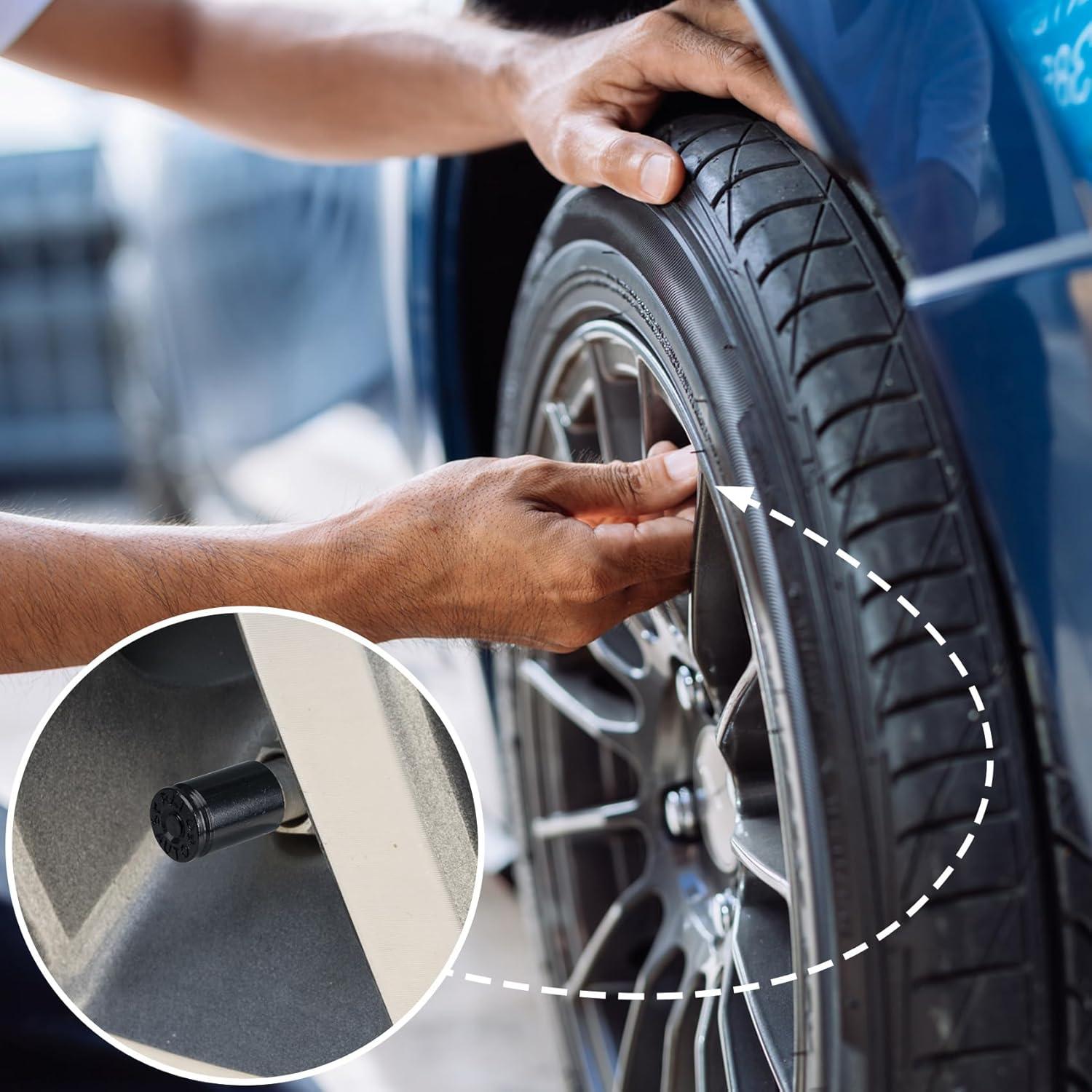 Tapas de Válvula de Metal PAGOW 12 Pcs para Neumáticos