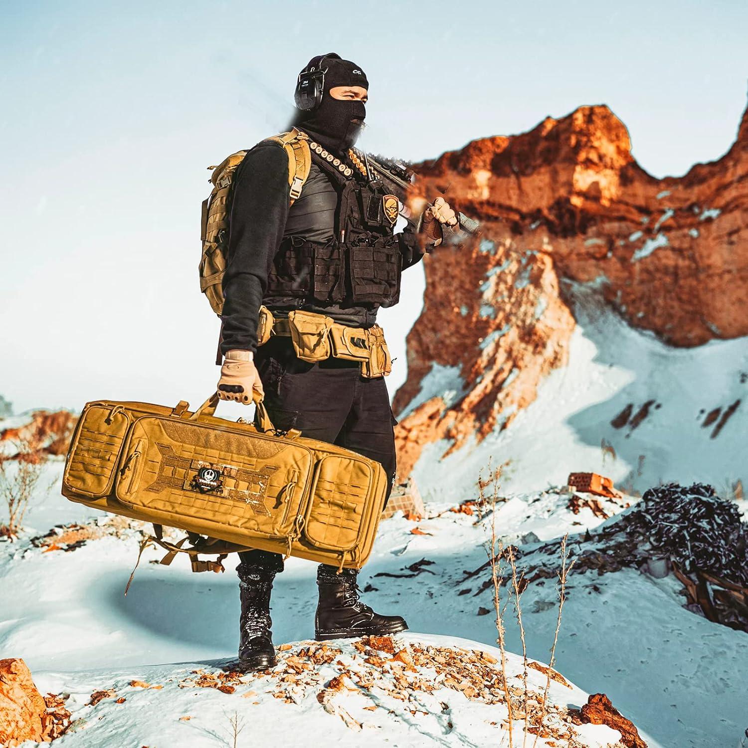 Cinturón Táctico YAKEDA 7 en 1 Ajustable Nylon Beige