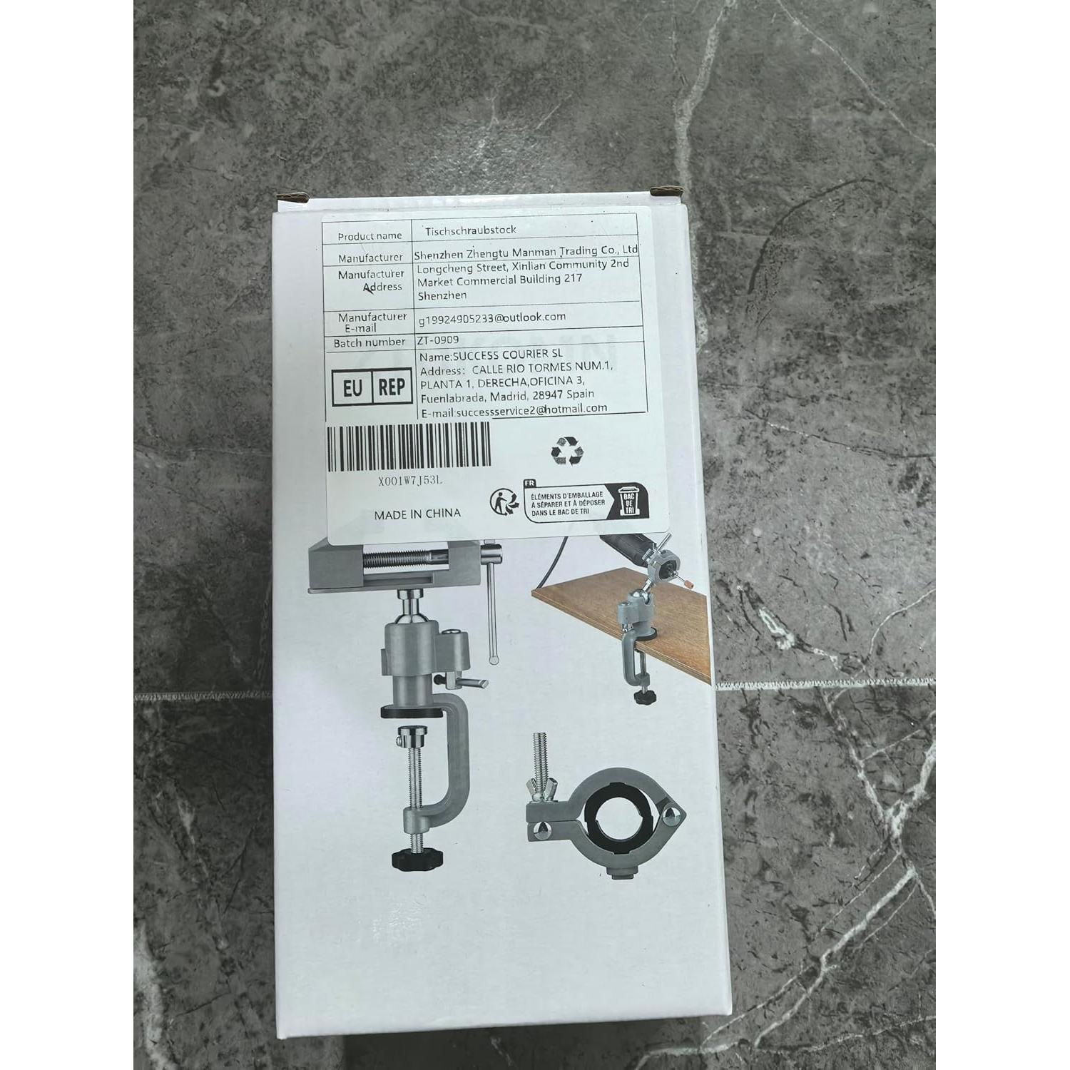 Morsa de Mesa ZTUKOMN 7.62 cm 2 en 1 Rotativa 360°