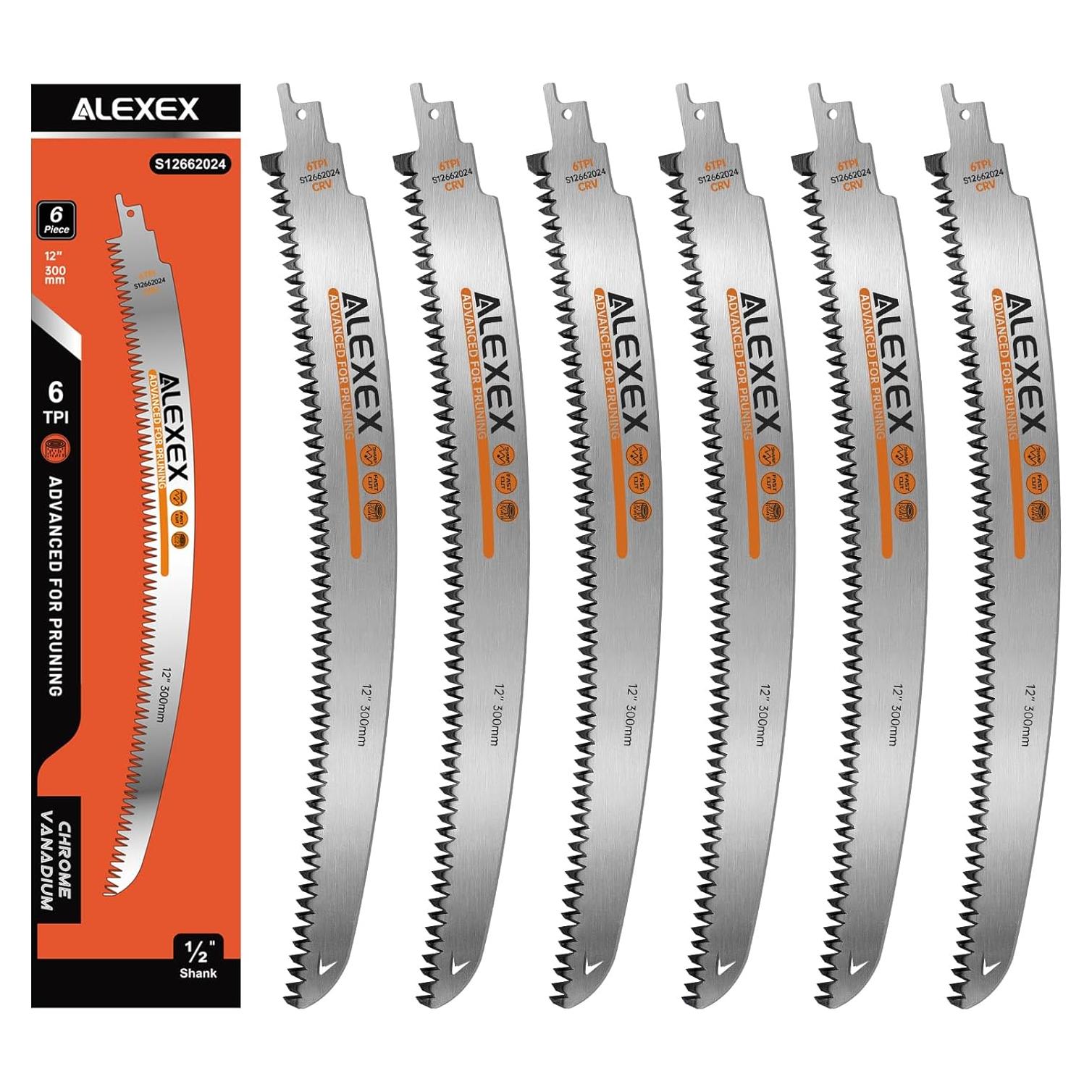 Hojas de Sierra Recíproca ALEXEX 30.48 cm 6Pcs para Madera