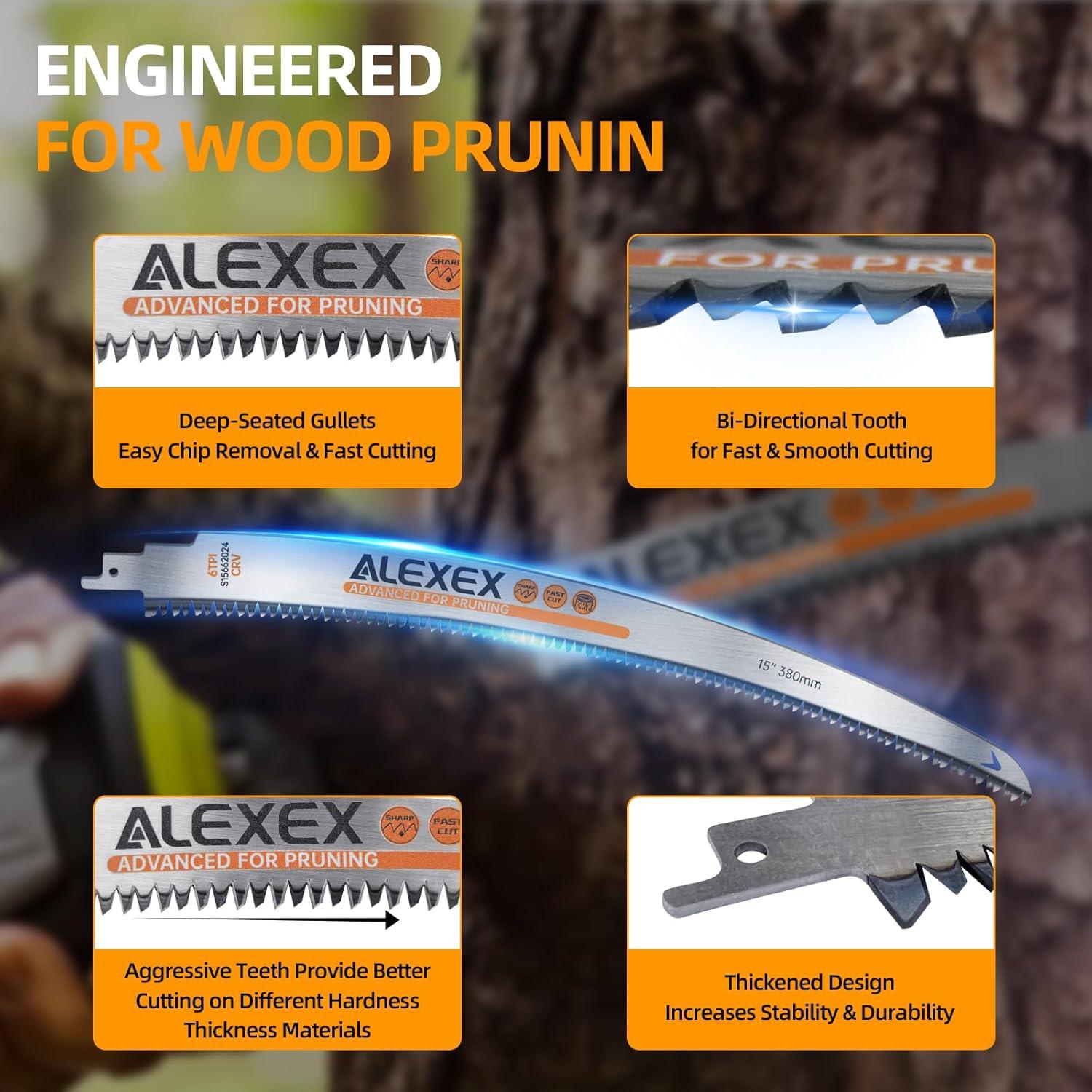 Hojas de Sierra Recíproca ALEXEX 30.48 cm 6Pcs para Madera