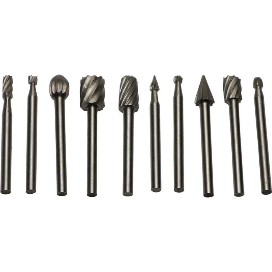 Conjunto de Fresas Rotativas de Carburo Rongon 10 Piezas HSS