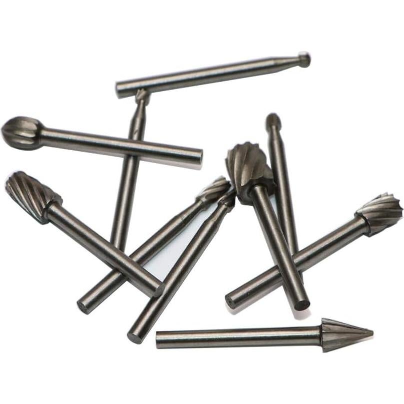 Conjunto de Fresas Rotativas de Carburo Rongon 10 Piezas HSS