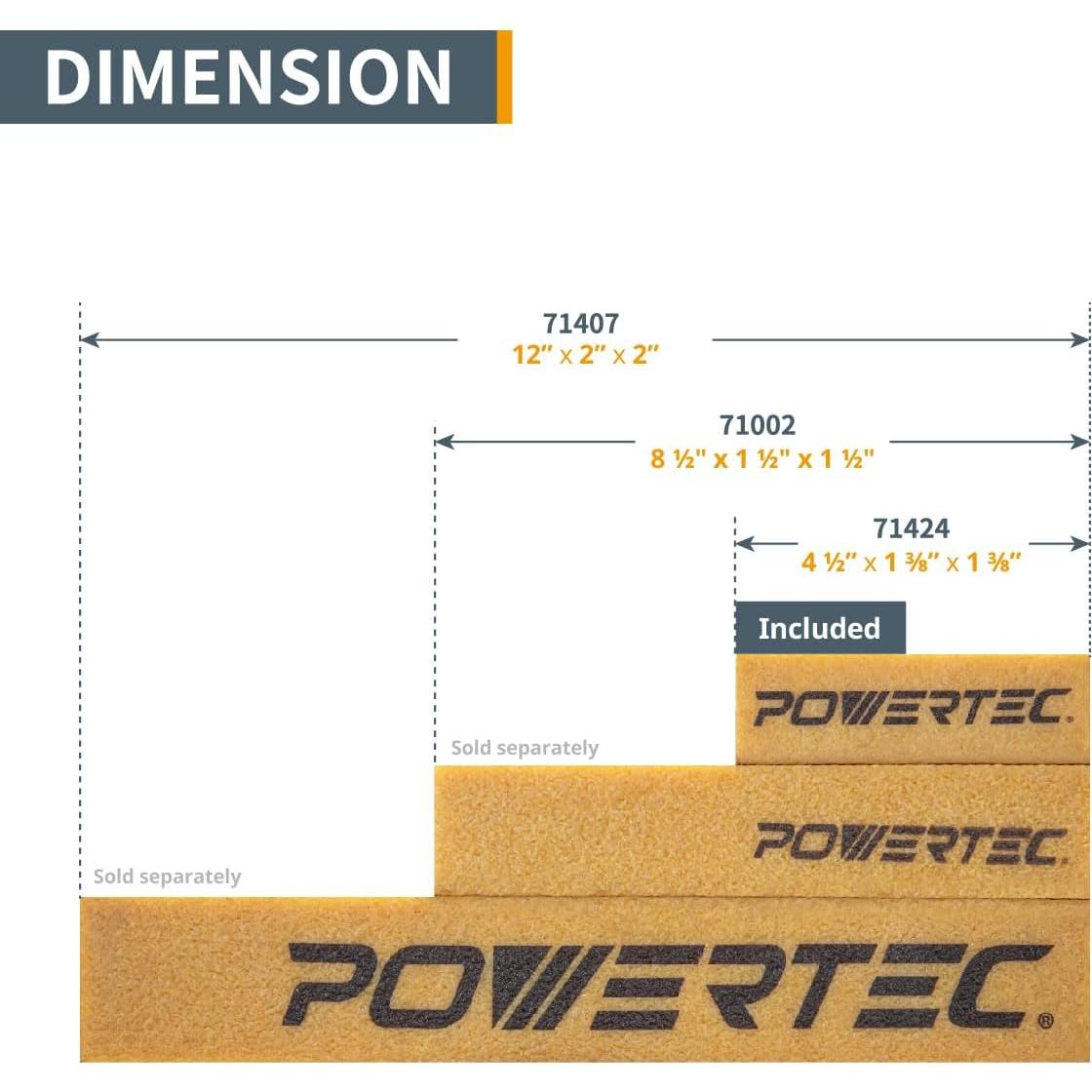 Barra de Limpieza Abrasiva POWERTEC 71424 - 2PK 11.43 cm