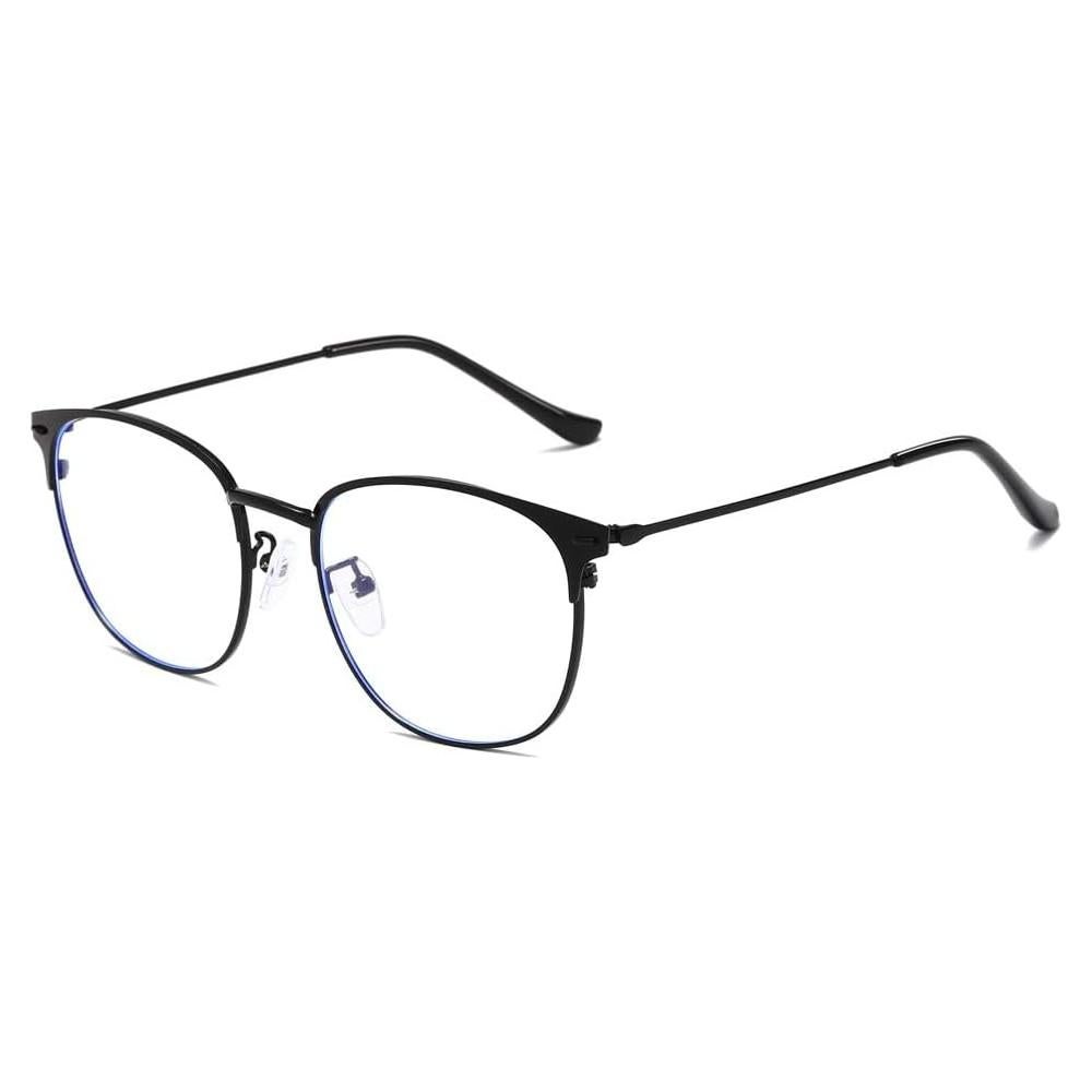Gafas Retro Semirimless QECEPEI con Filtro Luz Azul 54mm