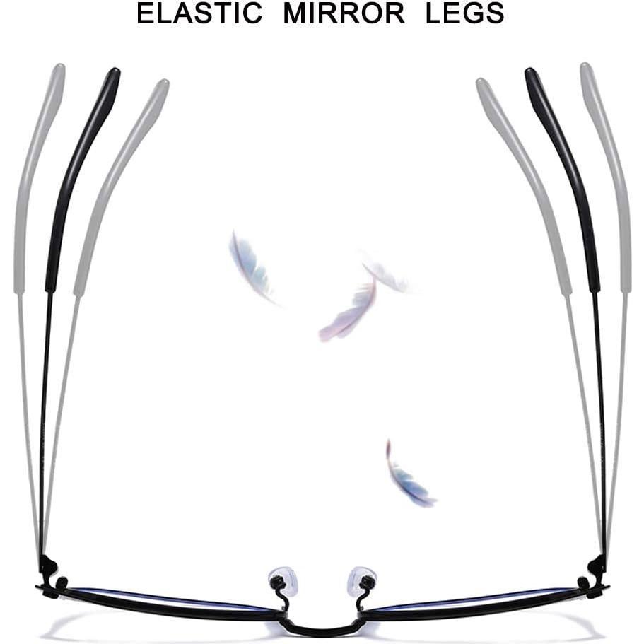 Gafas Retro Semirimless QECEPEI con Filtro Luz Azul 54mm