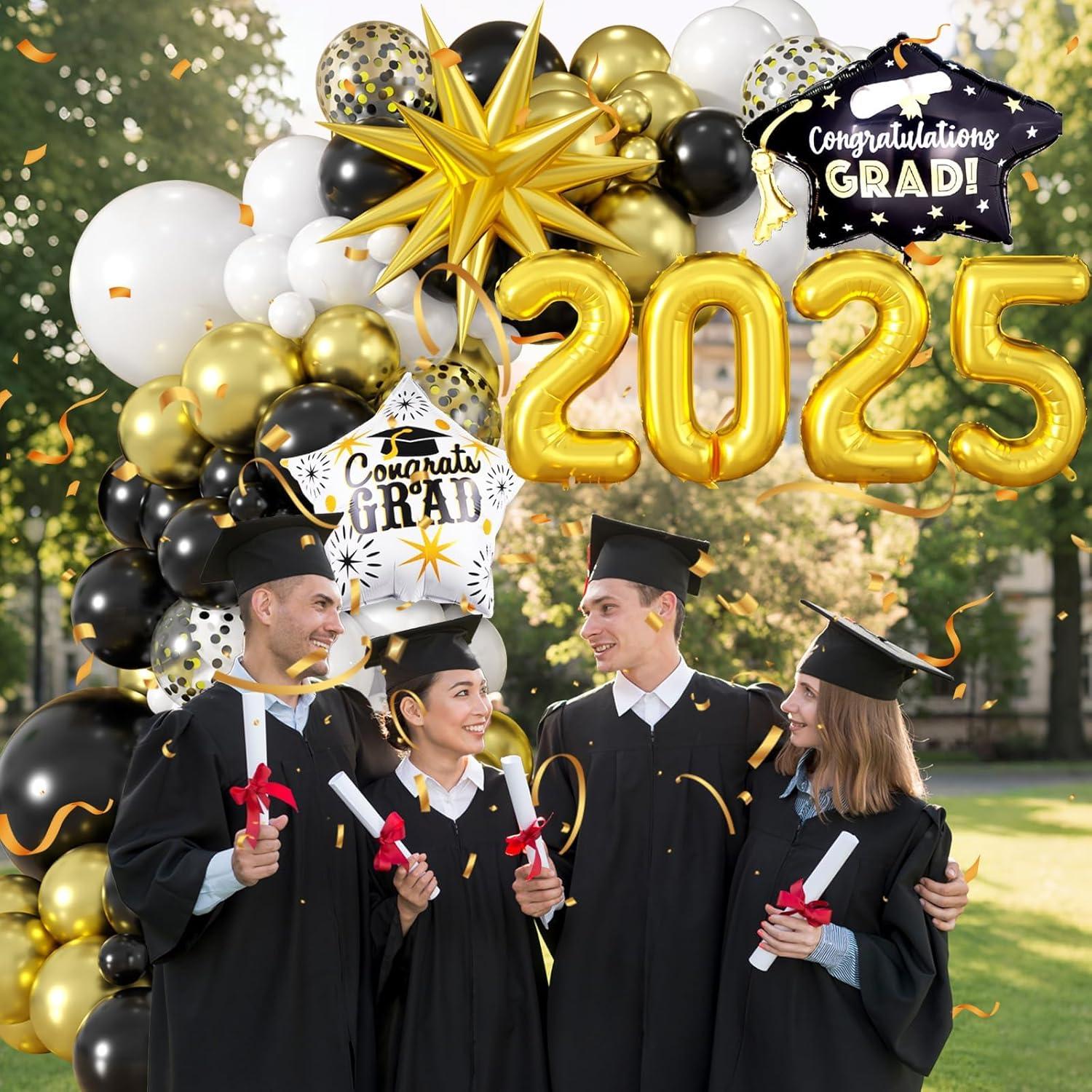 Kit de Arco de Globos Graduación 2025 Paready 120 Piezas