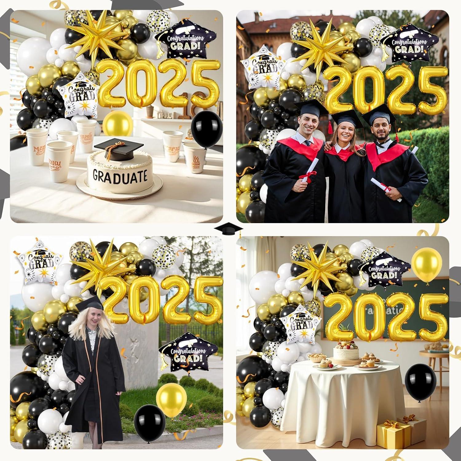 Kit de Arco de Globos Graduación 2025 Paready 120 Piezas