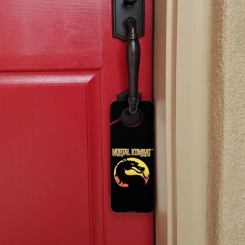 Cartel Colgante para Perilla de Puerta Mortal Kombat 24x8.9cm