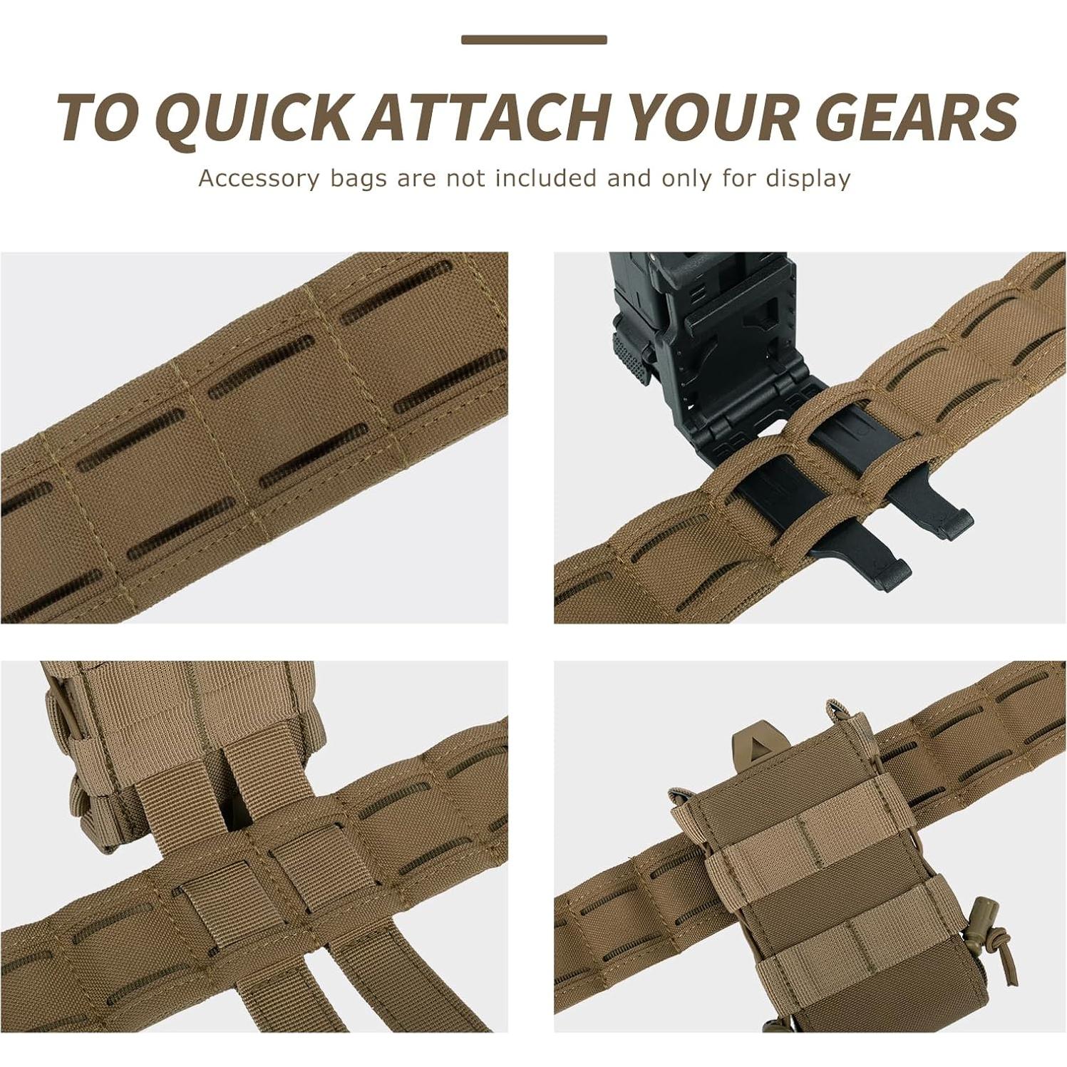 Cinturón Táctico YAKEDA - Nylon Acolchado Ajustable 2 en 1