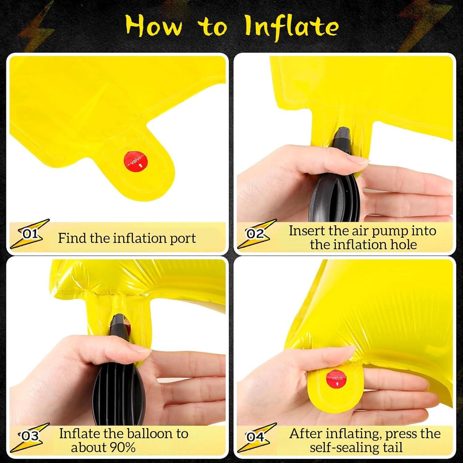 Globos de Cumpleaños Rayo Decmied 40 Pulgadas Rojos y Amarillos