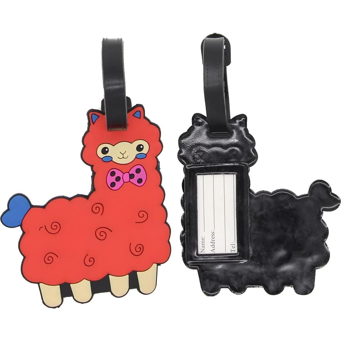 Etiquetas de Equipaje de Silicona Givotin Alpaca Marrón 2-Pack
