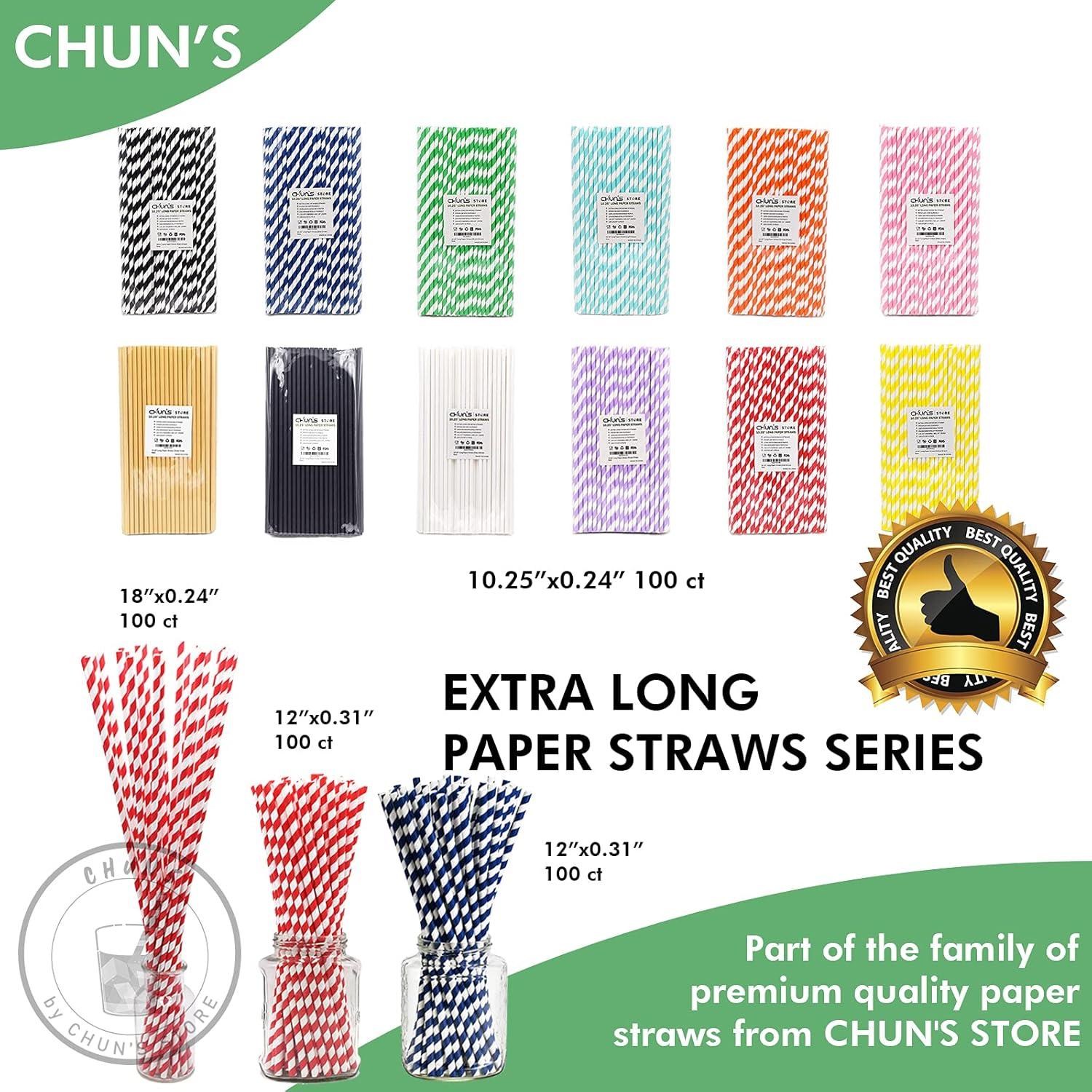 Popotes de papel biodegradables Chunspak 5" - 500 unidades