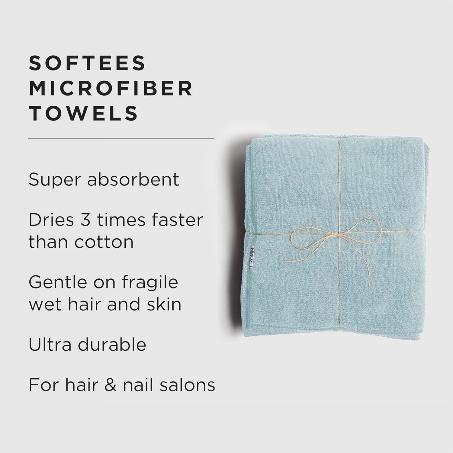 Toallas de Microfibra Fromm Softees Aqua 10 Unidades 40x73 cm