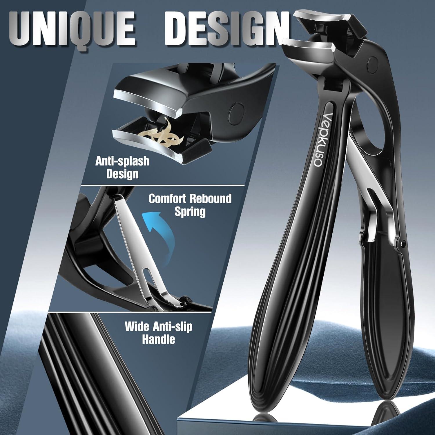 Cortauñas Vepkuso para Uñas Gruesas y Encarnadas - Negro