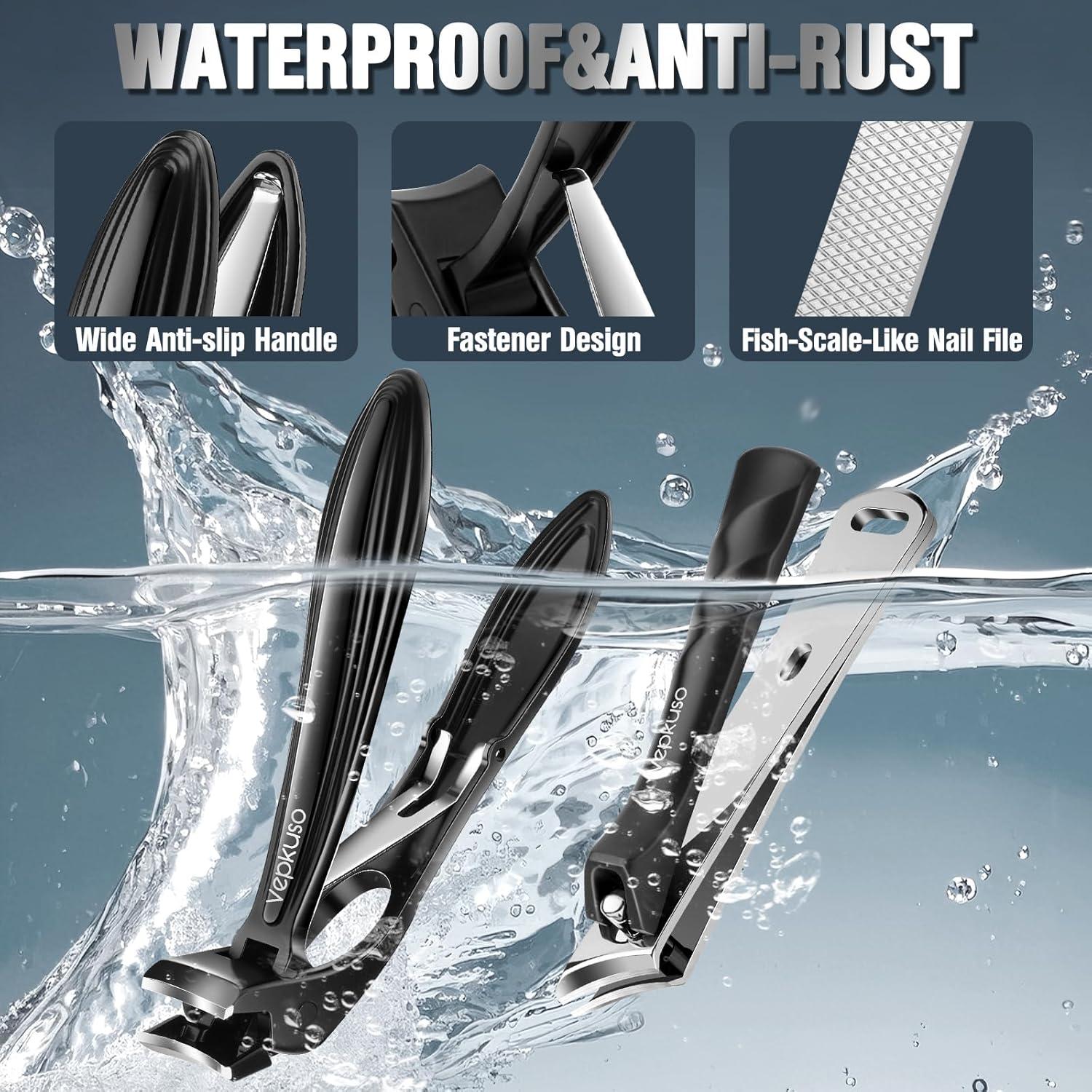 Cortauñas Vepkuso para Uñas Gruesas y Encarnadas - Negro