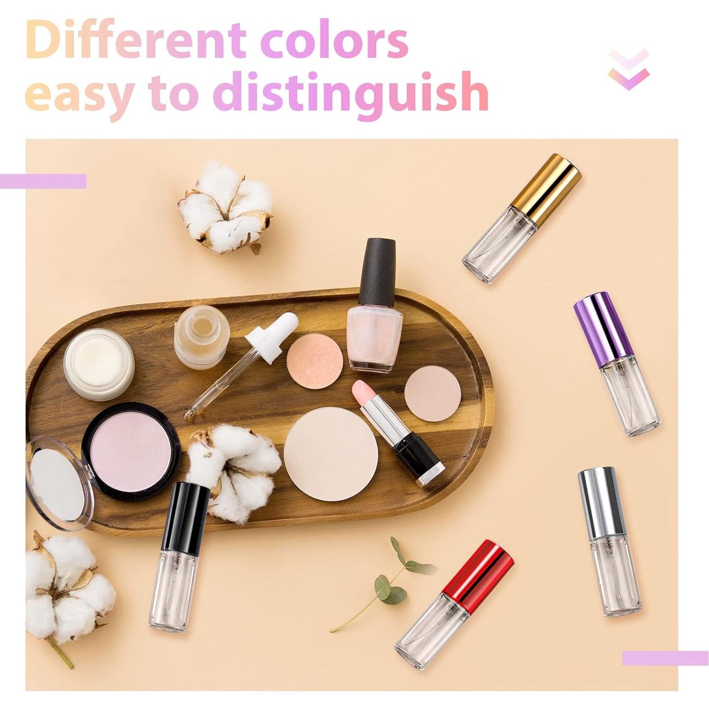 Botellas de Spray de Viaje Yinder 25 Pcs 5ml Vidrio Colores