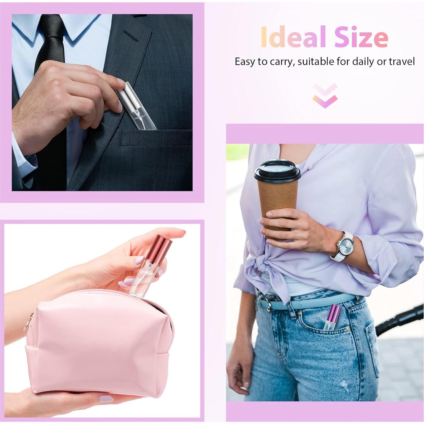 Botellas de Spray de Viaje Yinder 25 Pcs 5ml Vidrio Colores